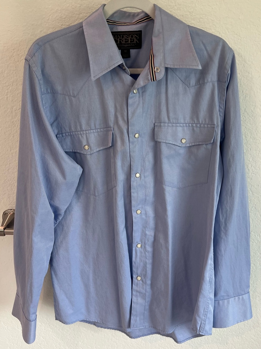 MADISON CREEK MEN'S LONG SLEEVE WESTERN Cowboy Pearl snap SHIRT NWOT